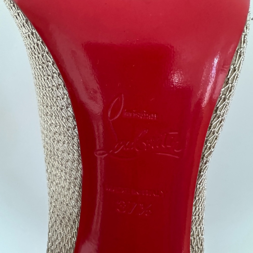 Christian Louboutin Gold Mesh Pumps - Picture 5 of 6